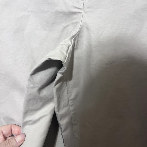 Ann Taylor Womens Pants Beige 14 Chinos High Rise Wide Leg Career Minimalist - Picture 3 of 7